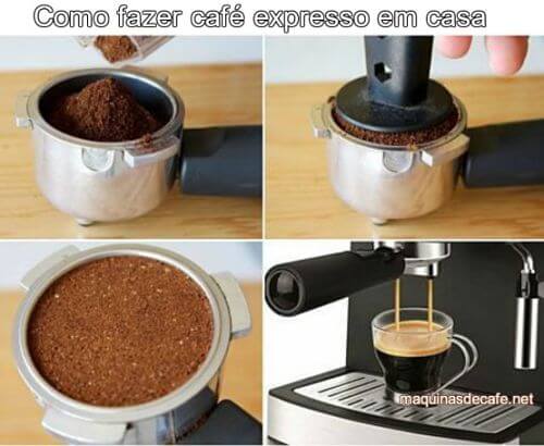 Como fazer café expresso na máquina