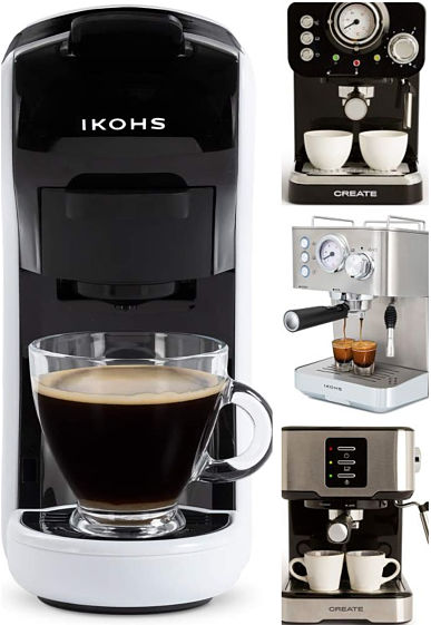 Máquina de Café Espresso Italiano multicápsulas CREATE IKOHS 